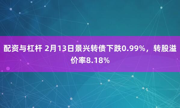 配资与杠杆 2月13日景兴转债下跌0.99%，转股溢价率8.18%