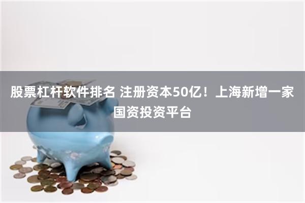 股票杠杆软件排名 注册资本50亿！上海新增一家国资投资平台
