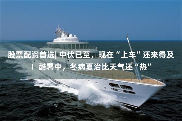 股票配资首选| 中伏已至，现在“上车”还来得及！酷暑中，冬病夏治比天气还“热”